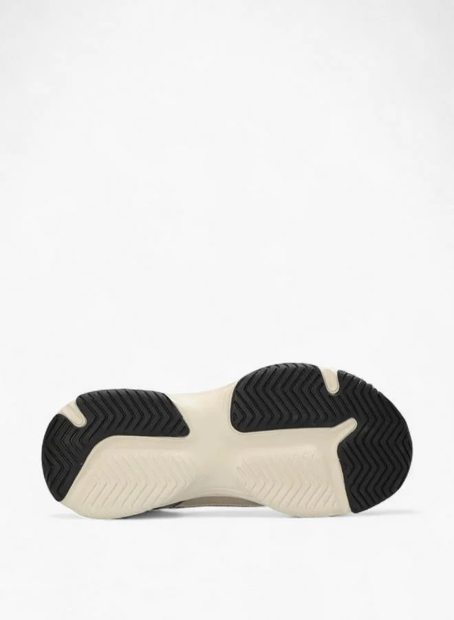 MEXX BROWN Mesh Panelled Lace-Up Sneakers for Women | Best Price UAE