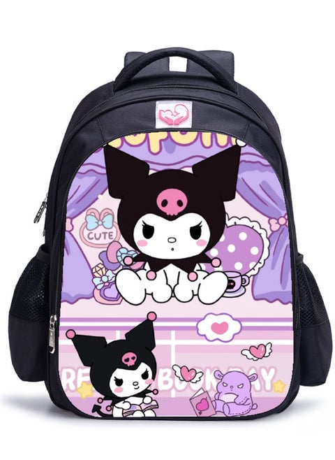 【 School Season 】 Kuromi Backpack Girl Lovely Pupils Large Capacity Schoolbag 14 Inch Laptop Bag Travel Bag Leisure Bag General