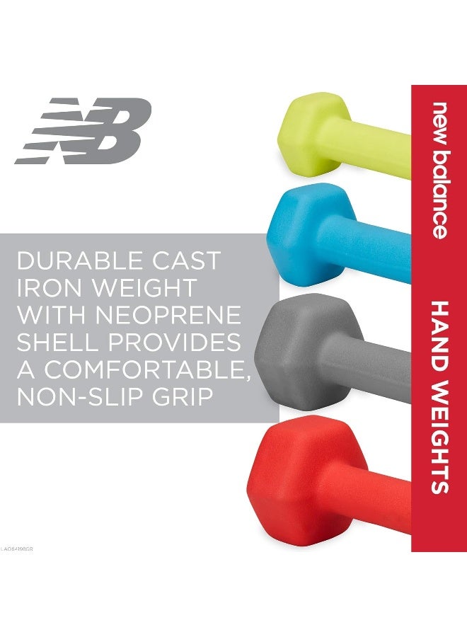 New Balance New Balance Dumbbells Hand Weights (Single) - Neoprene Exercise & Fitness Dumbbell for Home Gym Equipment Workouts Strength Training Free Weights for Women, Men (12 Pound), 12lb  - Image 1