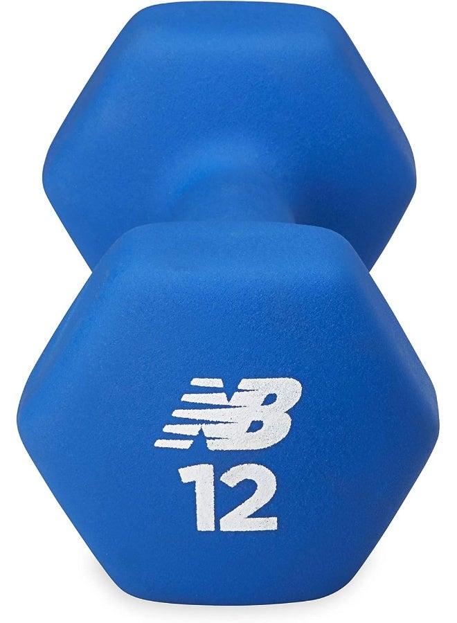 New Balance New Balance Dumbbells Hand Weights (Single) - Neoprene Exercise & Fitness Dumbbell for Home Gym Equipment Workouts Strength Training Free Weights for Women, Men (12 Pound), 12lb  - Image 3