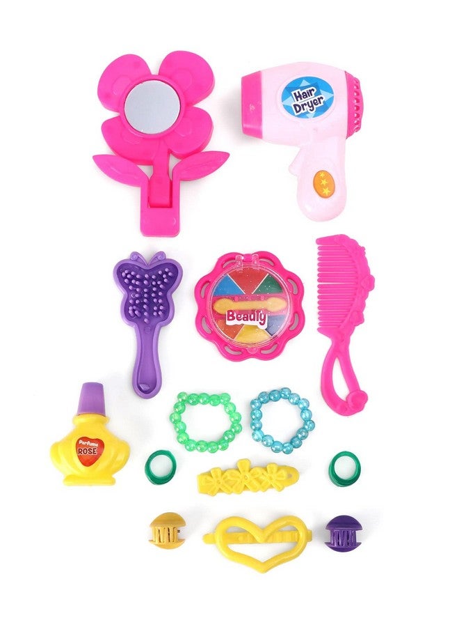 فنبلاست لعبة فن بلاست التظاهرية لمستحضرات التجميل والمكياج للأطفال البنات - ألعاب صالون التجميل للأطفال - (عبوة من 16 قطعة) - صنع في الهند - Image 3