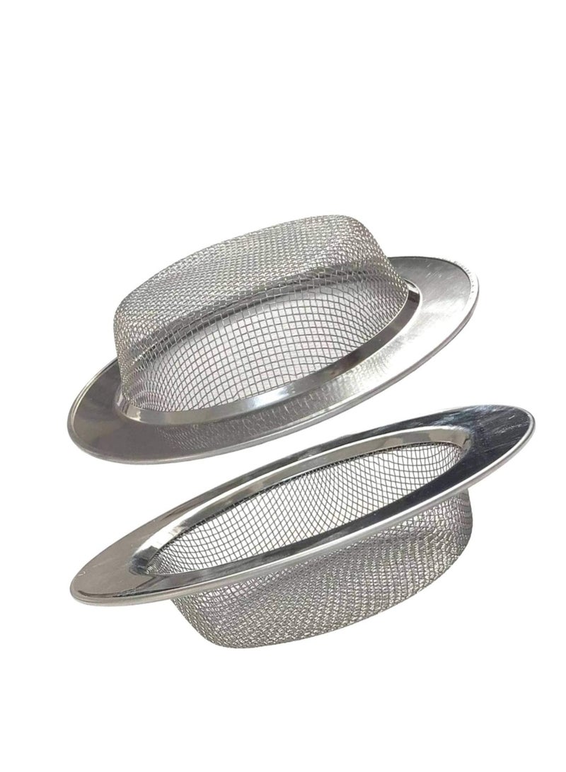 Strainer Basket Drain Hair Catcher, Sink Drain Filter Kitchen Premium Stainless Steel Bathroom Sink Bathtub Shower Drain Cover Rust Free Compatible with Bath Or Kitchen Sinks - Image 1