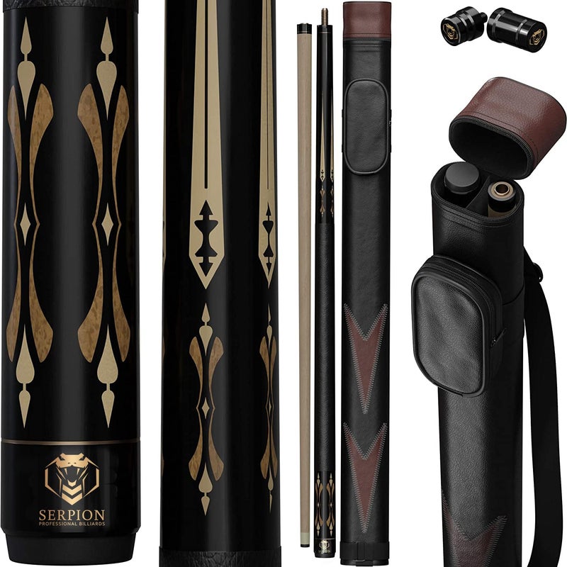 Serpion - Pool Cue Stick 100% Canadian Maple Wood. Professional Billiard Pool Cue Stick with Hard Case and Joint Protectors - Image 1