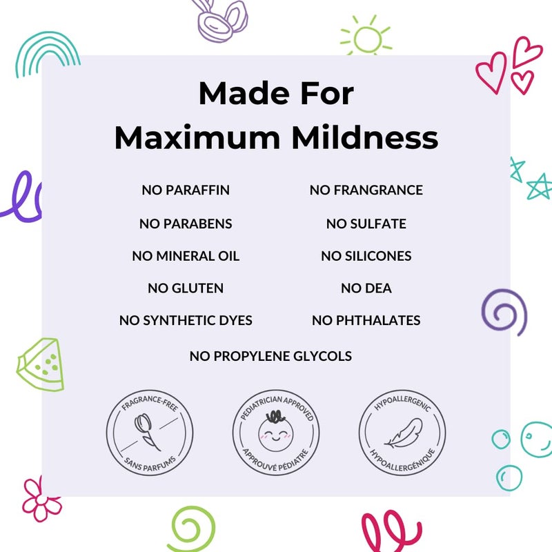 Love Ur Curls سبراي بلسم لترك الشعر للأطفال من لوف أور كيرلز، معتمد من أطباء الأطفال، مرطب، يرطب ويعالج، نباتي، سهل فك تشابك الشعر المجعد، خالي من الكبريتات والبارابين، 250 مل - Image 3