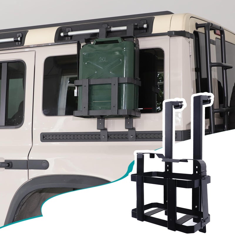 Hudiriy Car Rear Window Spare Fuel Tank Water Drum Bucket Bracket Compatible with Ineos Grenadier 20202025 20 Liter Jerry Mount Brackets Side External Accessories Applicable to Both Left and Right - Image 2