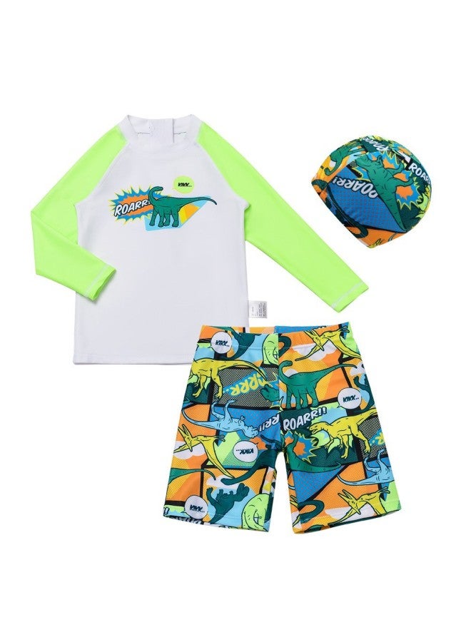 Children's Swimwear Swimwear Quick-drying Boys' Split Junior Middle-aged Children's Long-sleeved Baby's New Hot Spring Swimwear