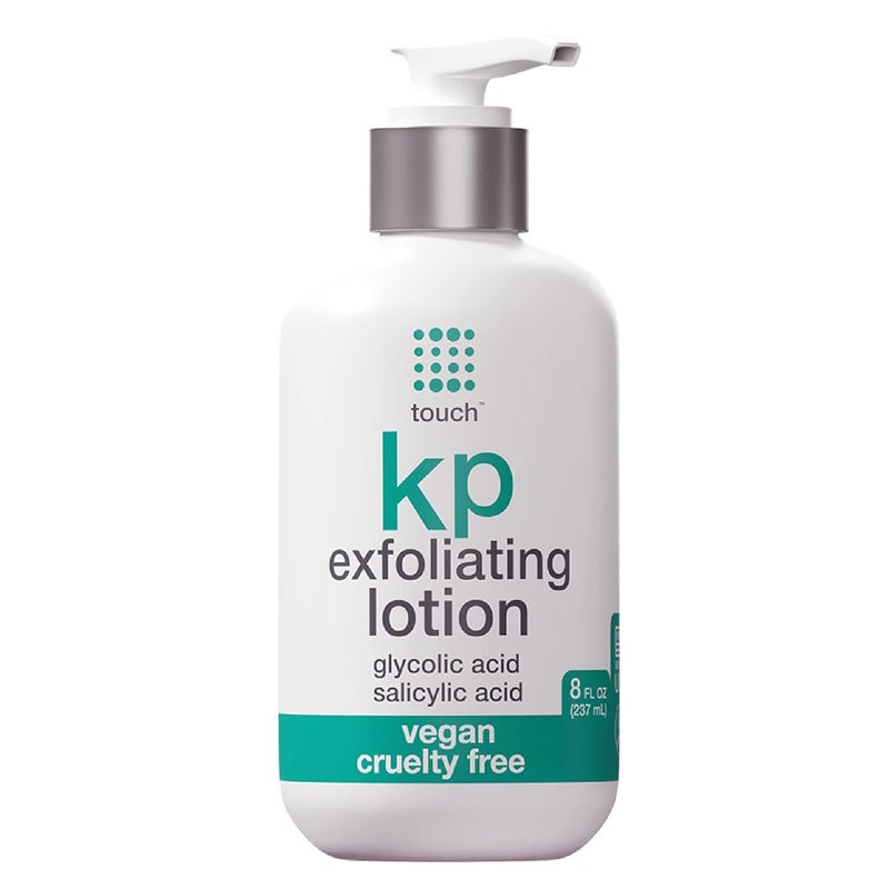 TOUCH Glycolic Acid Lotion for Keratosis Pilaris KP Exfoliating Body Lotion Moisturizer for AHA BHA Rough Bumpy Skin Gets Rid of Redness 8 Fl Oz