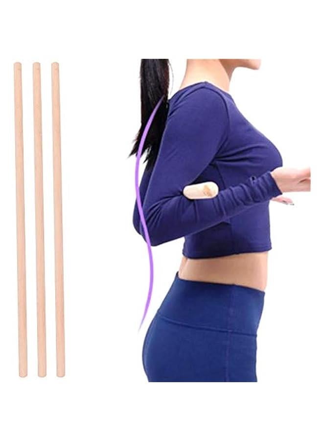 Generic 3 Pcs Yoga Stick, Open Shoulder Correct Hunchback Stick, with Environmental Wood Material, Body Training Fitness for Yoga Assist, 2x70cm - Image 4