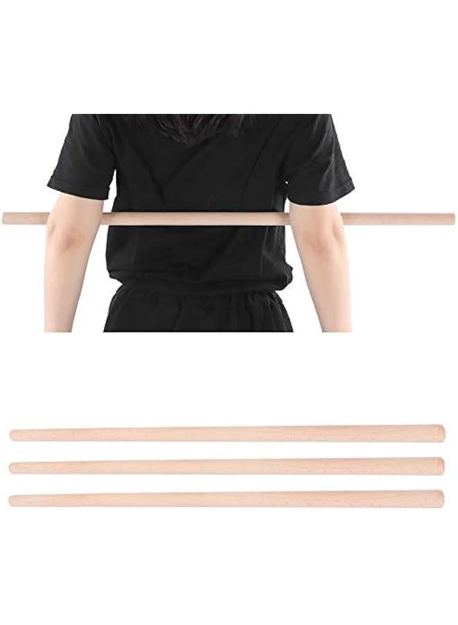 Generic 3 Pcs Yoga Stick, Open Shoulder Correct Hunchback Stick, with Environmental Wood Material, Body Training Fitness for Yoga Assist, 2x70cm - Image 5