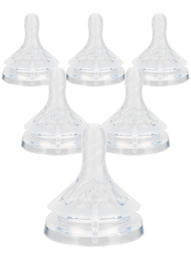 joyfeed Silicone Bottle Nipples for Philips Avent Natural Baby Bottles,Size 5 Nipple,6m+,Flast Flow, 6 Count - Image 1