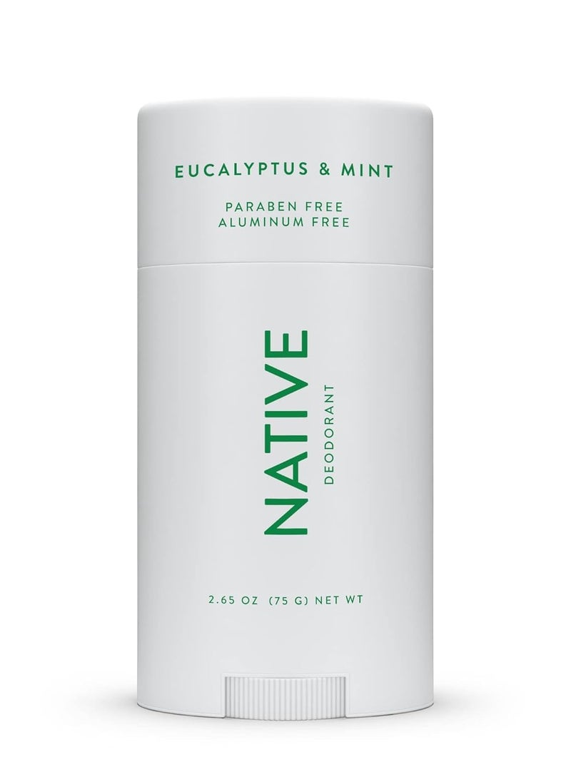 native Native Deodorant | Natural Deodorant for Men, Aluminum Free with Baking Soda, Coconut Oil and Shea Butter | Eucalyptus & Mint  - Image 1