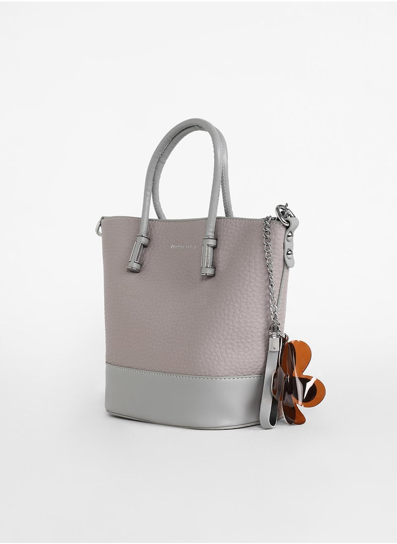 Haute Sauce - Women's The Basket Hand Bag - Cloud Grey - Image 1