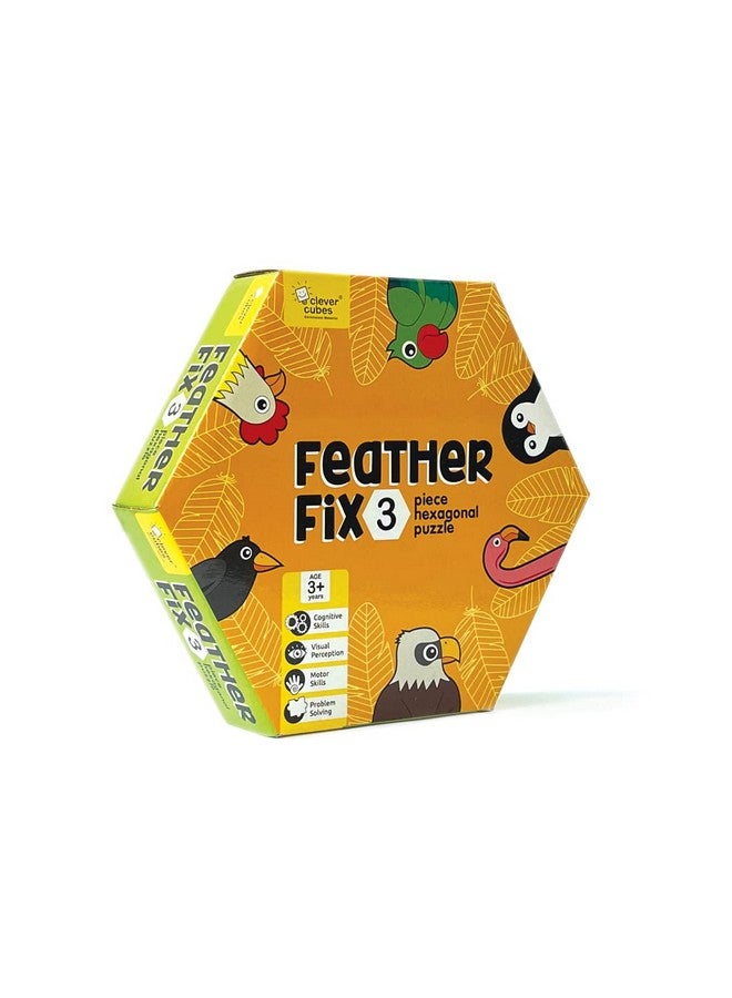Clever Cubes Feather Fix. 3 Piece Puzzle. Educational Games. Activity Games. Perfect for Kids 3 to 4 Years. Birthday Return Gifts. Boardgames for Kids. - Image 2