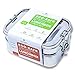 ecozoi Stainless Steel Bento Lunch Box 2Tier 60 Oz with Bonus Lunch Pod  Leak Proof Top Tier Redesigned Silicone Seal  Eco Friendly Reusable Metal Food Storage Container for School and Work - Image 2