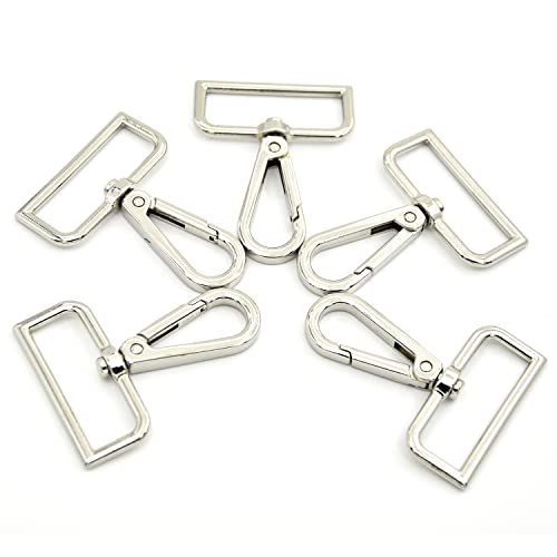MELORDY 15 Pcs Metal Swivel Lobster Clasp Claw Push Gate Snap Hooks for DIY Crafts Keychain Purse Handbag Making Silver112 inch