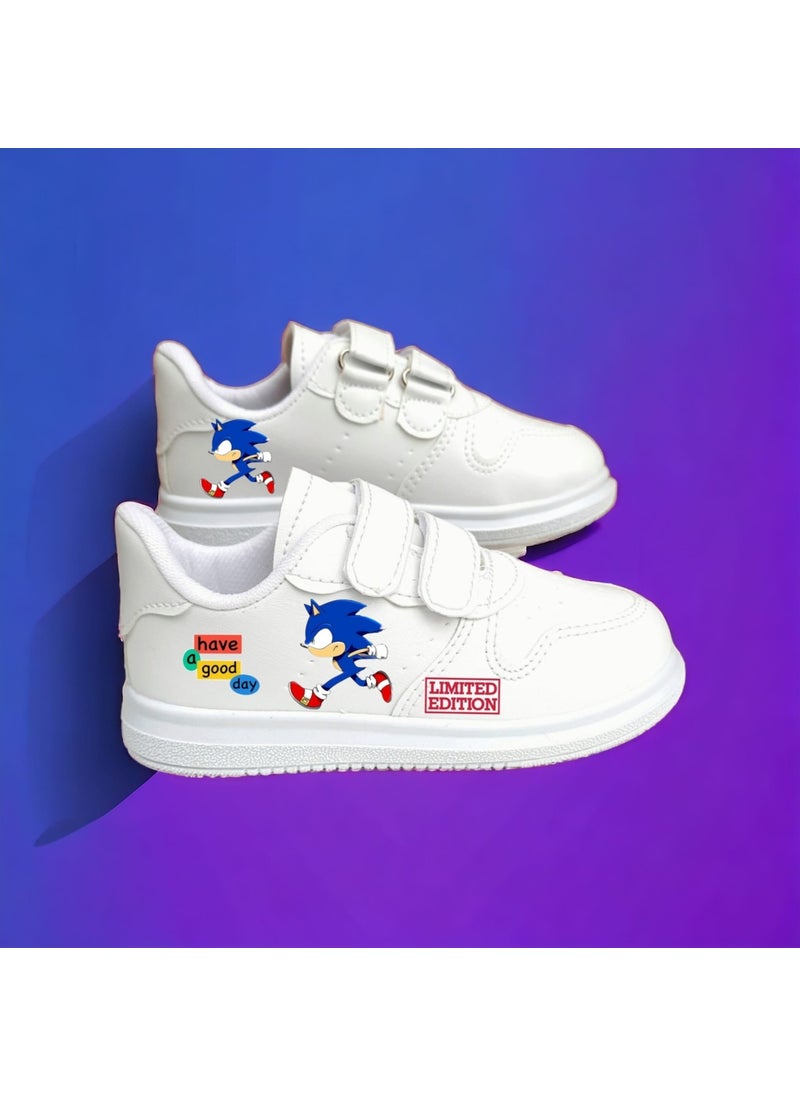 Amazon Design - Blue Speed Running Kids Printed Sneaker Men's Sports Shoes - Image 1