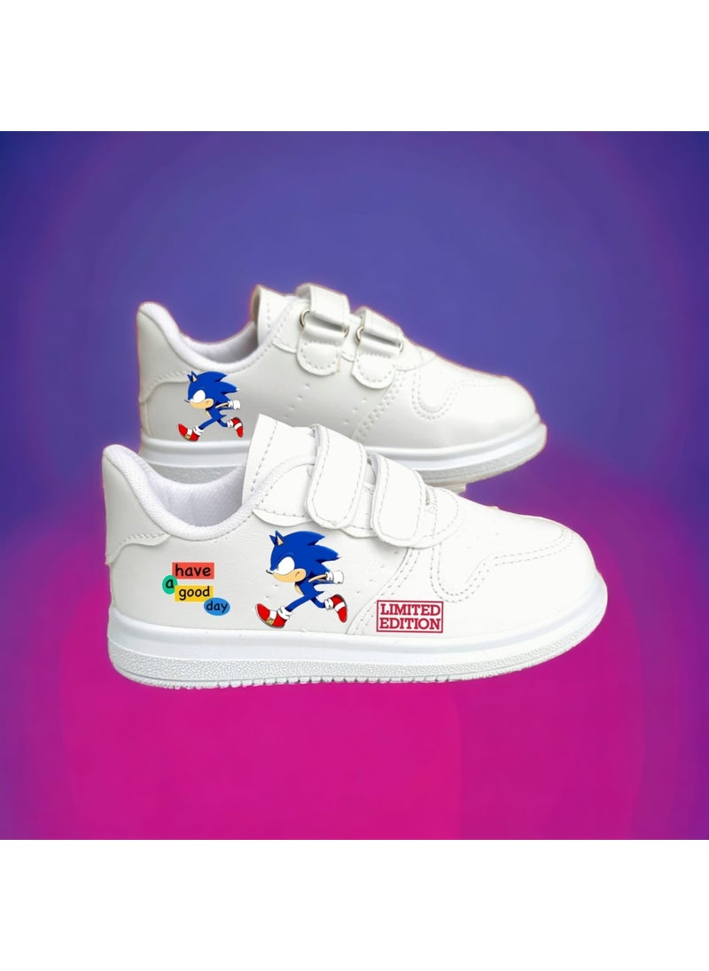 Amazon Design - Blue Speed Running Kids Printed Sneaker Men's Sports Shoes - Image 1