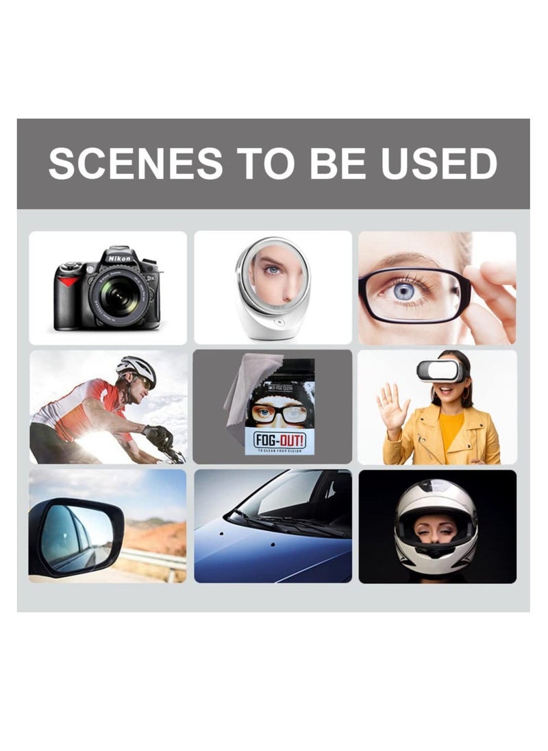 Y&D - 10 Pack Anti Fog Lens Wipes for Eyeglasses, Reusable Cleaning Screens, Goggles, Motorcycle Helmet,Ski Masks and All Lenses, 400 Times, Streak-Free - Image 1