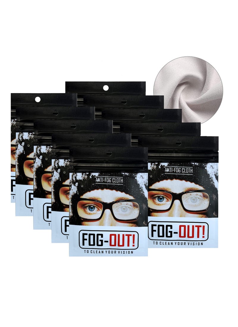 Y&D - 10 Pack Anti Fog Lens Wipes for Eyeglasses, Reusable Cleaning Screens, Goggles, Motorcycle Helmet,Ski Masks and All Lenses, 400 Times, Streak-Free - Image 1