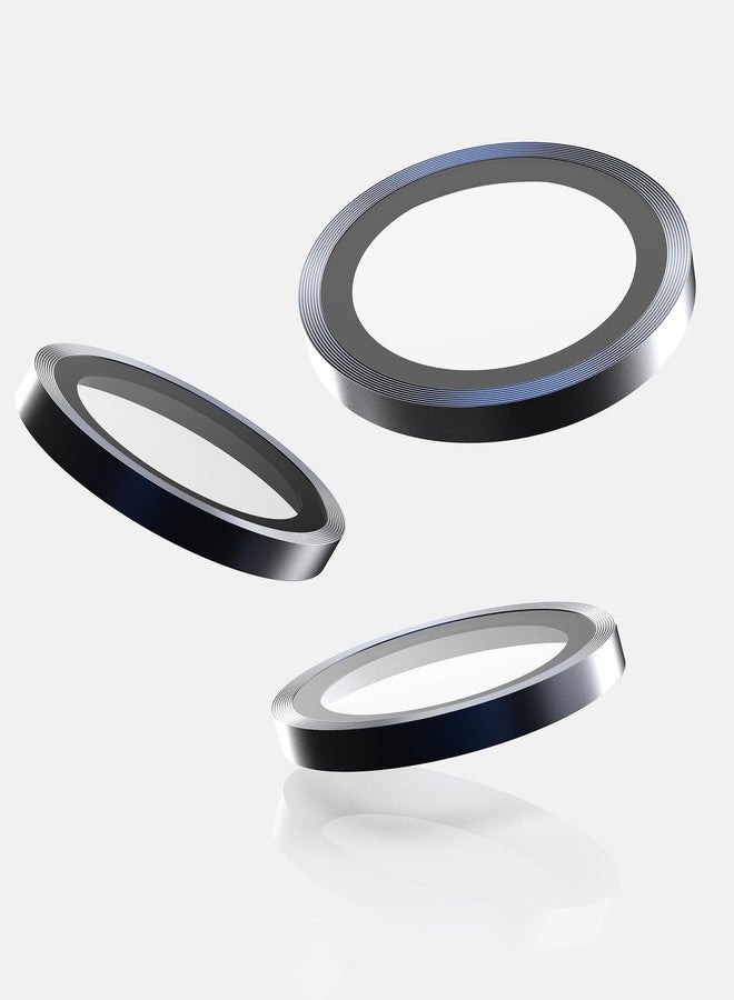 BodyGuardz Pure 3 Glass Camera Protector Compatible with iPhone 17 Pro/iPhone 17 Pro Max Camera Lens Protector, 9H Hardness Tempered Glass, Easy Install, Durable Aluminum Rings (Navy Metallic) - Image 4