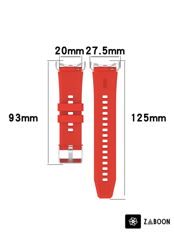 Zaboon Google Pixel Watch Metal Connector + Solid Color Silicone Watch Band - Image 5
