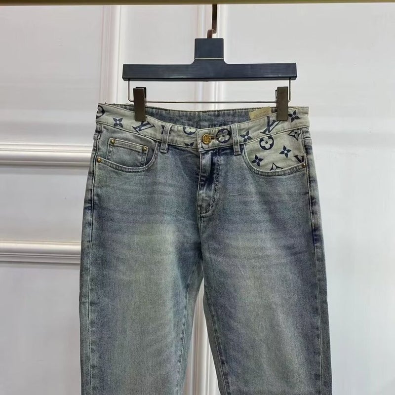 Unisex Classic Denim Jeans Loose Fit Daily Outdoor Wear - Image 1