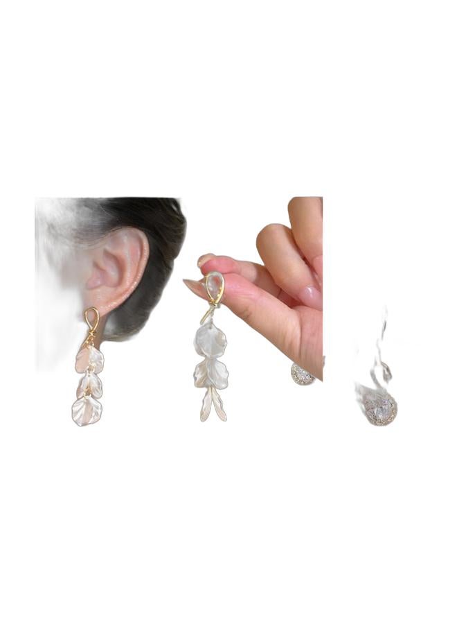 Elegant Long Tassel Drop Earrings, Shiny Rhinestone Dangle Earrings, Wedding Party Jewelry Gift & Dainty Swan Shaped Drop Earrings, Hypoallergenic Alloy Fashion Jewelry For Daily Wear Bundle - Image 1
