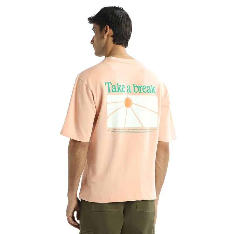 NOBERO  Men's Oversized Pink T-Shirt for Men for Men | Best Price UAE