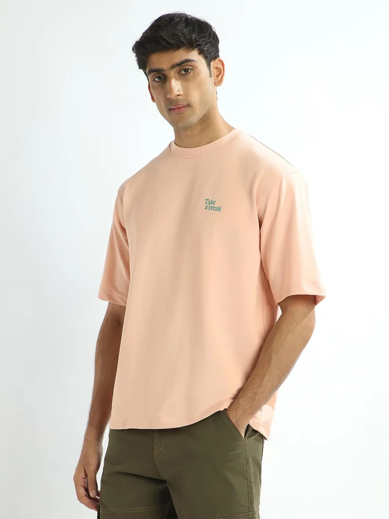 NOBERO  Men's Oversized Pink T-Shirt for Men for Men | Best Price UAE