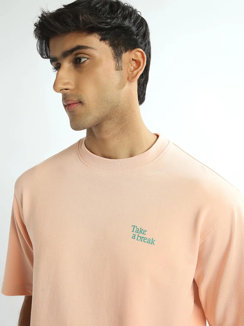 NOBERO  Men's Oversized Pink T-Shirt for Men for Men | Best Price UAE