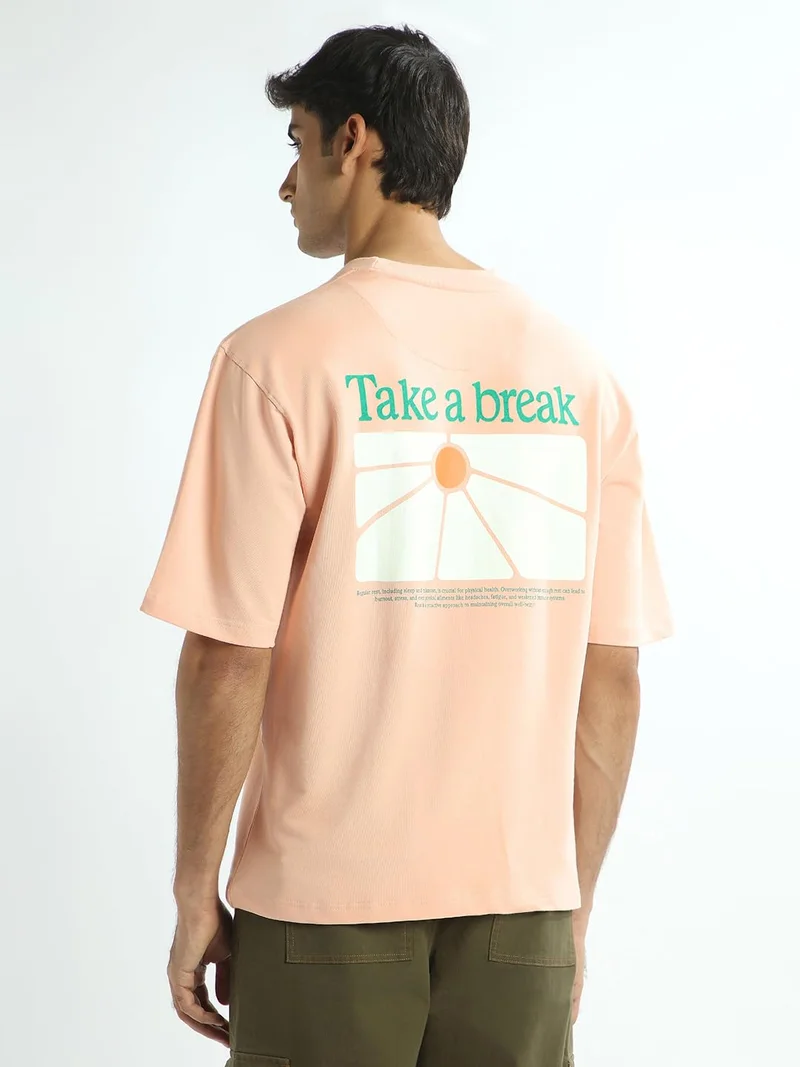 NOBERO  Men's Oversized Pink T-Shirt for Men for Men | Best Price UAE