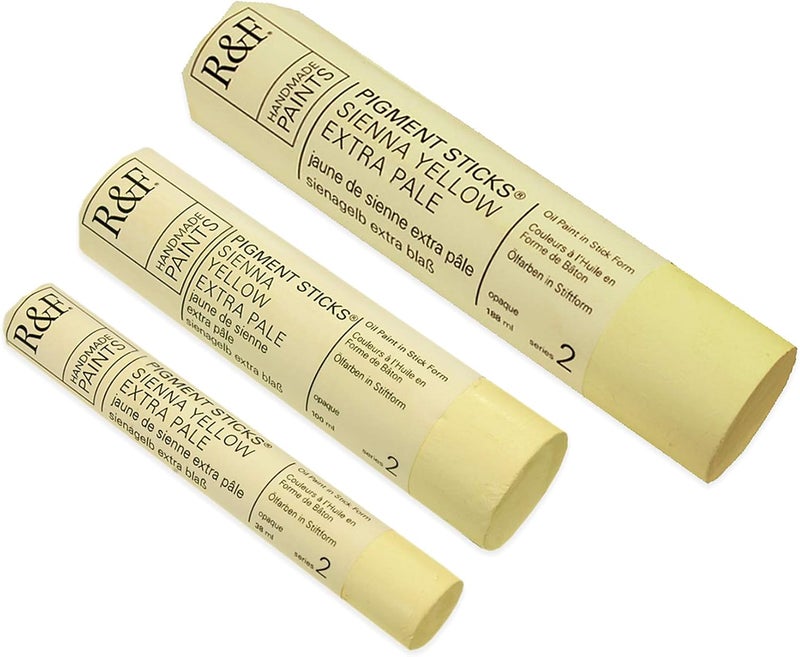 R&F Pigment Stick - Sienna Yellow Extra Pale, 38ml Oil Paint in Stick Form - Image 3