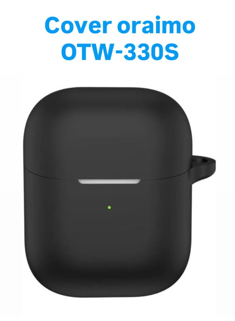 جراب سيليكون لسماعات اورايمو فري بودز نيو OTW-330S - اسود - Image 1