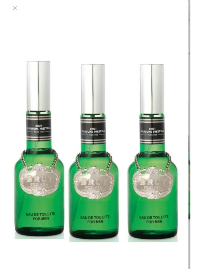 Brut Green Perfume 100ml, Three Pieces