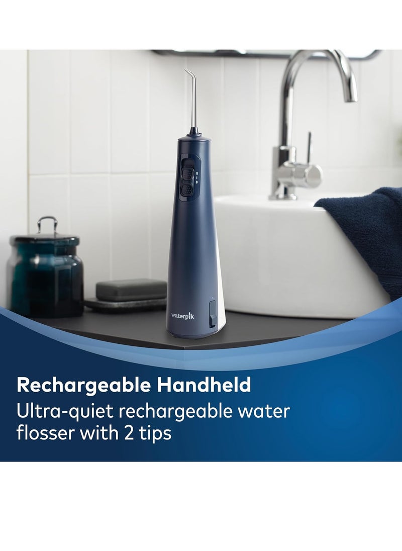 Waterpik - Waterpik Cordless Pulse Rechargeable Portable Water Flosser for Teeth, Gums, Braces Care and Travel with 2 Flossing Tips, Waterproof, ADA Accepted, WF-20 Blue - Image 1