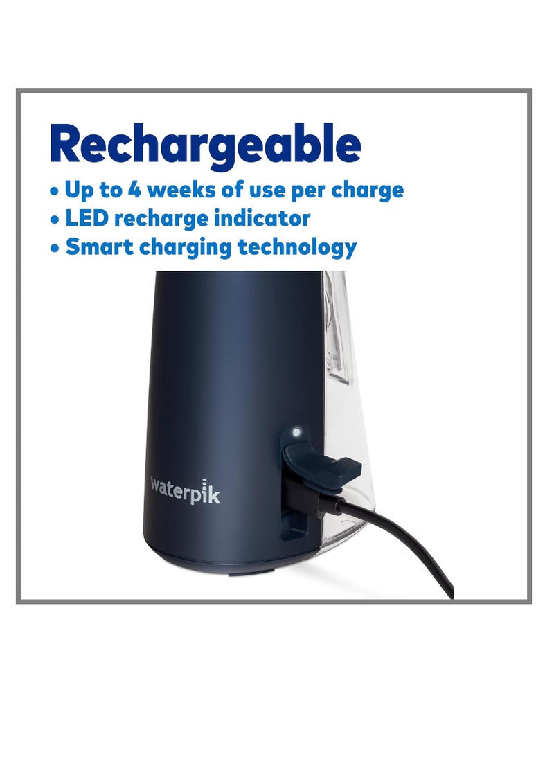 Waterpik - Waterpik Cordless Pulse Rechargeable Portable Water Flosser for Teeth, Gums, Braces Care and Travel with 2 Flossing Tips, Waterproof, ADA Accepted, WF-20 Blue - Image 1