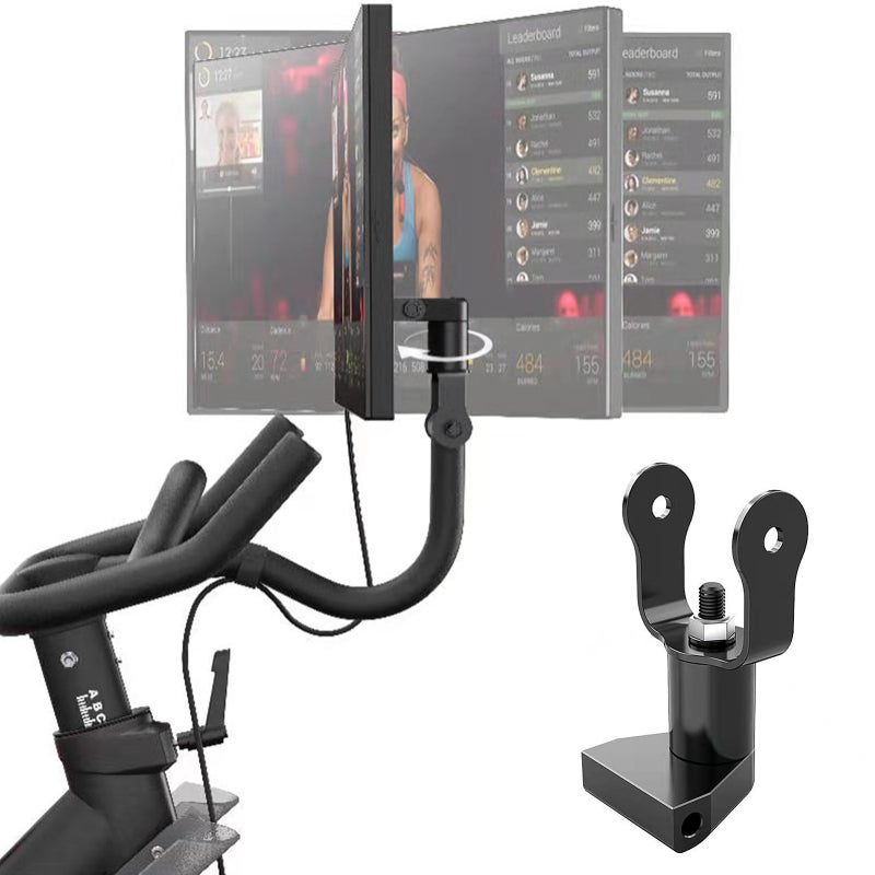 Peloton Screen Adjuster: 360° Swivel Aluminum Arm - Sturdy Durable Anodized Black Construction for Peloton Bike Viewing Angle Adjustment - Image 1