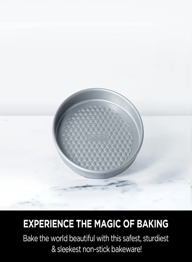 ماير صينية فطيرة ماير بيك ماستر من الفولاذ الكربوني غير اللاصقة | صينية تارت | طبق فطيرة | قوالب كيك للخبز | مستلزمات الخبز | صينية كيك | أدوات خبز غير لاصقة | صينية بيتزا، 20 سم، رمادي - Image 2
