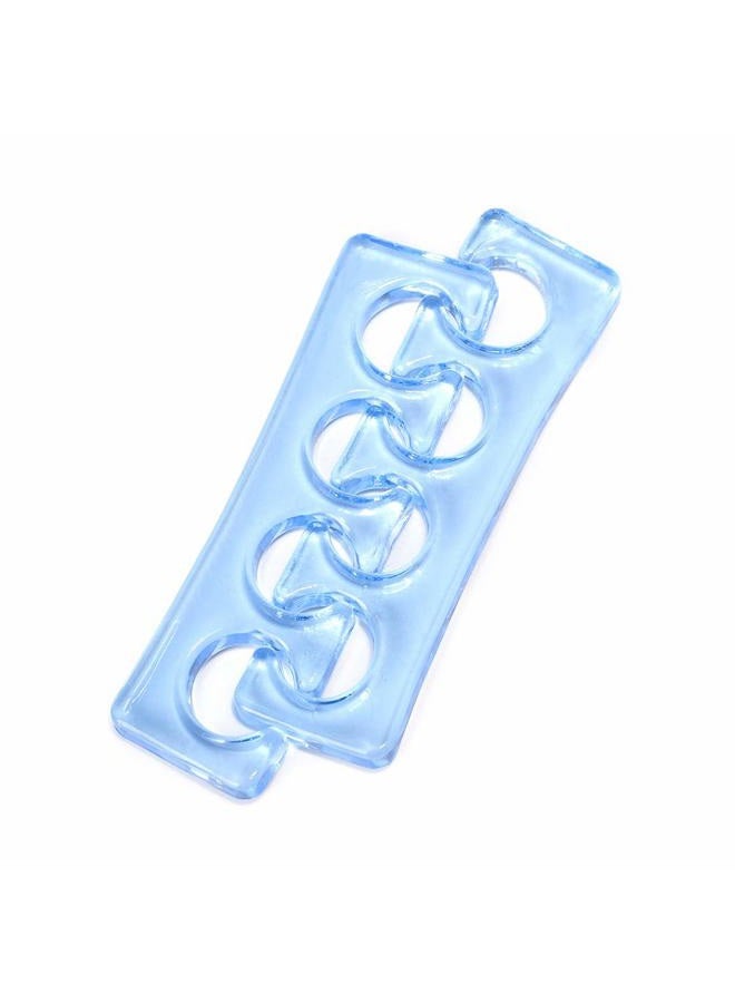 Rolabling Toe Separators Flexible Soft Silicone Finger Toe Spacers for Nail Polish Pedicure Tools (Blue) - Image 1