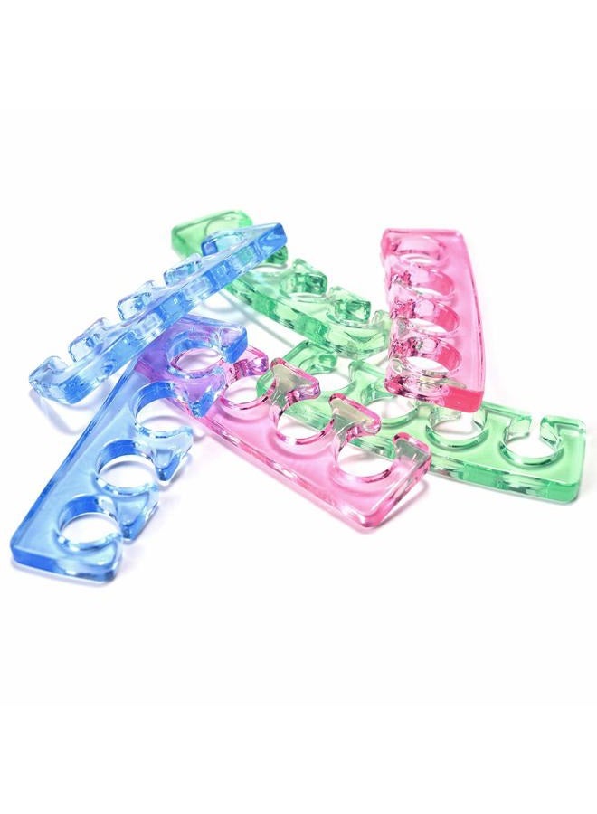 Rolabling Toe Separators Flexible Soft Silicone Finger Toe Spacers for Nail Polish Pedicure Tools (Blue) - Image 3