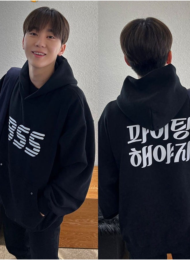 NIBEMINENT SEVENTEEN Squad BSS Long Sleeve Plush Hoodie Black  - Image 4