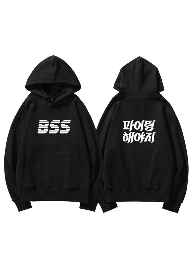 NIBEMINENT SEVENTEEN Squad BSS Long Sleeve Plush Hoodie Black  - Image 5
