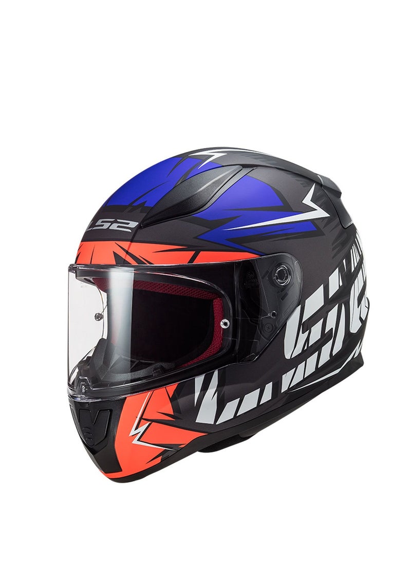 LS2 HELMETS LS2 FF353 RAPID FULL FACE RACING HELMET - SIZE XXL - COLOR MATT FLUO ORANGE BLUE  - Image 1
