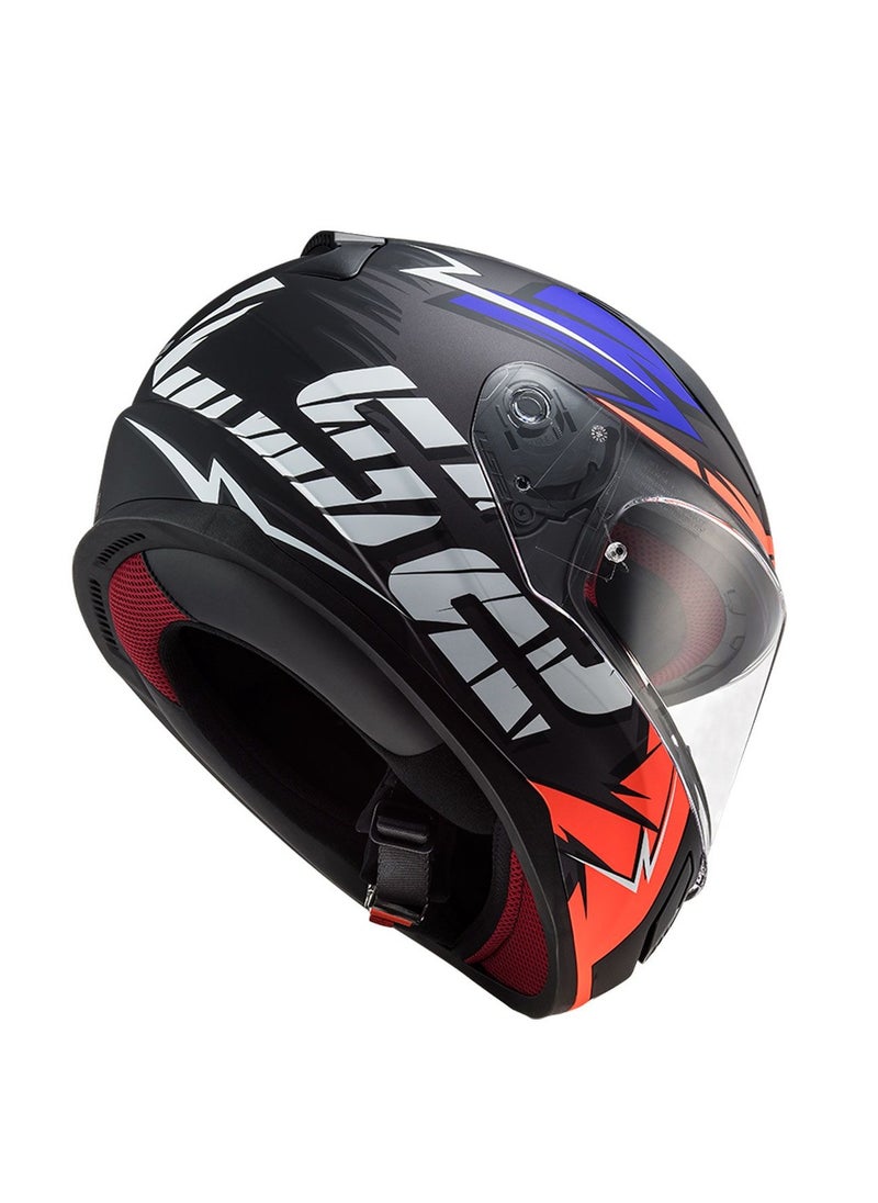 LS2 HELMETS LS2 FF353 RAPID FULL FACE RACING HELMET - SIZE XXL - COLOR MATT FLUO ORANGE BLUE  - Image 2