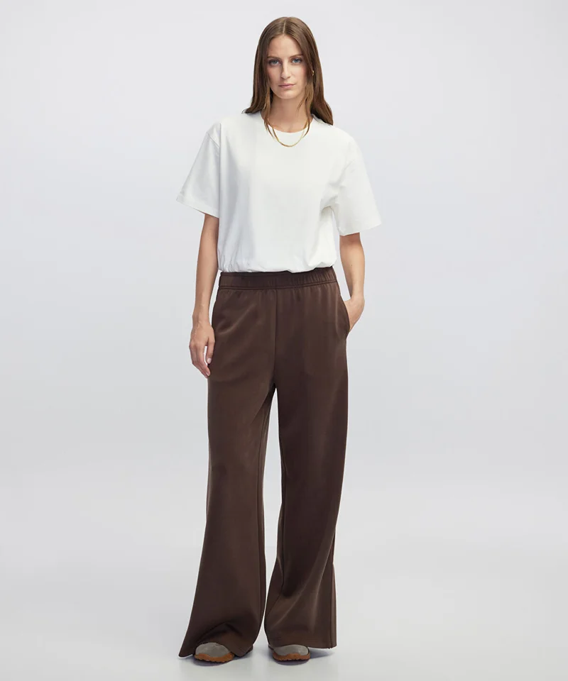 ابيكول Elasticated Waist Wide-Leg Trousers