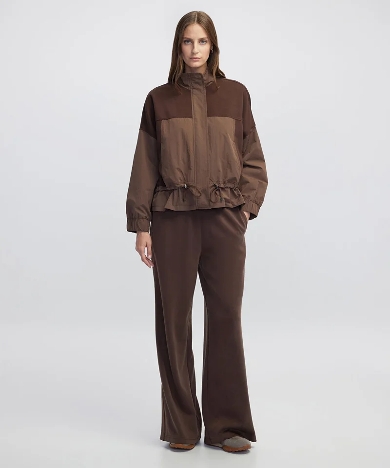 ابيكول Elasticated Waist Wide-Leg Trousers