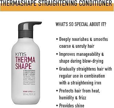 KMS Therma Shape Straightening Conditioner for Medium to Thick Coarse Hair 300ml - Image 2