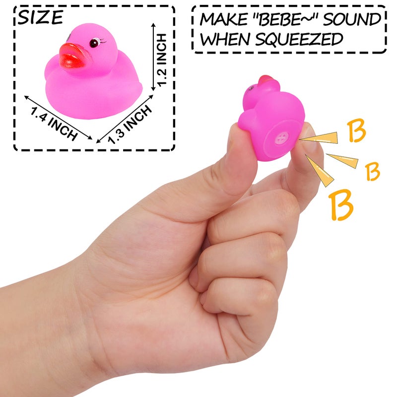 Maliweg 144-Pack Mini Rubber Ducks Set, Mini Colorful Rubber Duckies Bath Toy for Child,Float & Squeak Tiny Ducks Pool Toy Set for Kids Party Favors,Birthday Party Supplies,Prize Rewards - Image 3