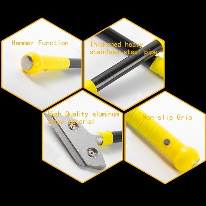 swabs Heavy Duty Razor Blade Scraper with LongHandle Wallpaper Painting Stripping Tools Floor Tile Adhesive Removal Multifunctional aluminum floor scraper blade - Image 2
