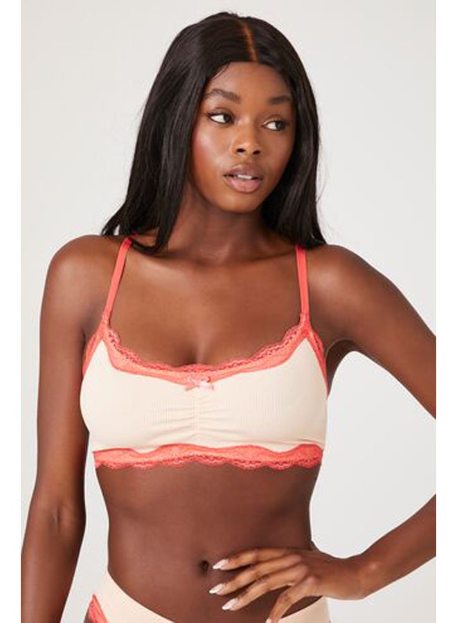 FOREVER 21 Seamless Contrast Lace Bralette - Image 1